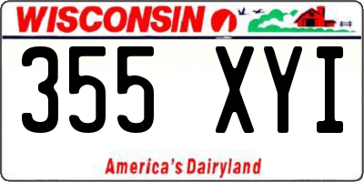 WI license plate 355XYI