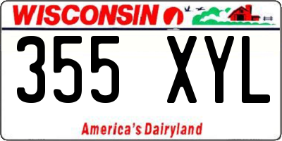 WI license plate 355XYL