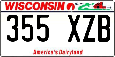 WI license plate 355XZB