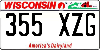 WI license plate 355XZG
