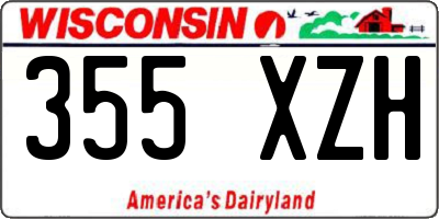 WI license plate 355XZH