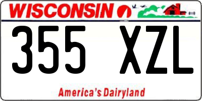 WI license plate 355XZL