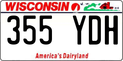 WI license plate 355YDH