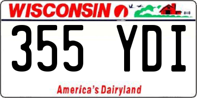 WI license plate 355YDI