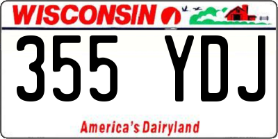 WI license plate 355YDJ