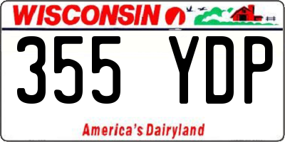 WI license plate 355YDP