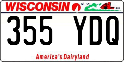 WI license plate 355YDQ