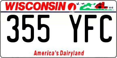 WI license plate 355YFC
