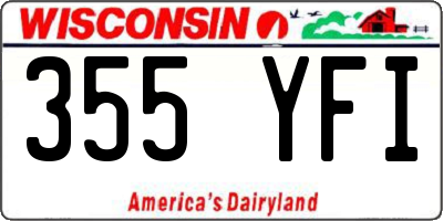WI license plate 355YFI
