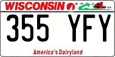 WI license plate 355YFY