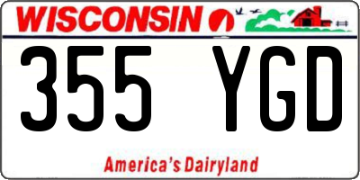 WI license plate 355YGD