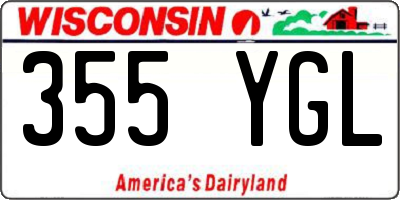 WI license plate 355YGL
