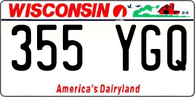 WI license plate 355YGQ