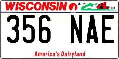 WI license plate 356NAE