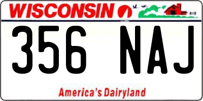WI license plate 356NAJ