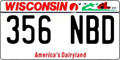 WI license plate 356NBD