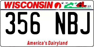 WI license plate 356NBJ
