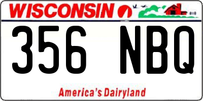 WI license plate 356NBQ