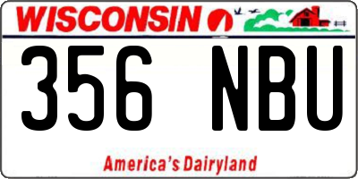 WI license plate 356NBU