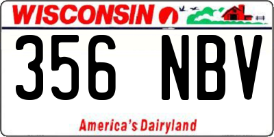 WI license plate 356NBV