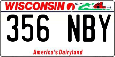 WI license plate 356NBY