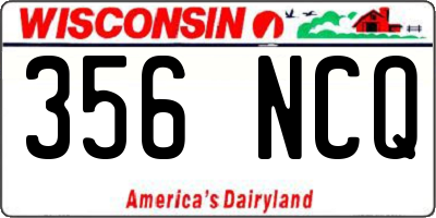 WI license plate 356NCQ
