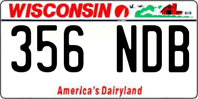 WI license plate 356NDB
