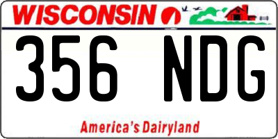 WI license plate 356NDG