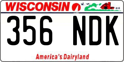WI license plate 356NDK