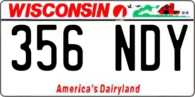 WI license plate 356NDY