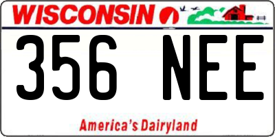 WI license plate 356NEE