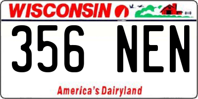 WI license plate 356NEN