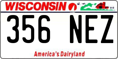 WI license plate 356NEZ