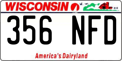WI license plate 356NFD