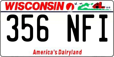 WI license plate 356NFI