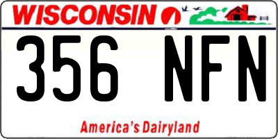 WI license plate 356NFN