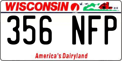 WI license plate 356NFP