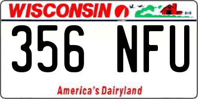 WI license plate 356NFU