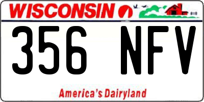 WI license plate 356NFV