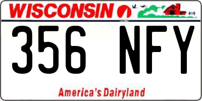WI license plate 356NFY