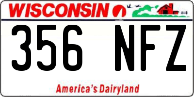 WI license plate 356NFZ