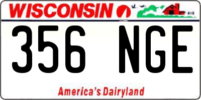 WI license plate 356NGE