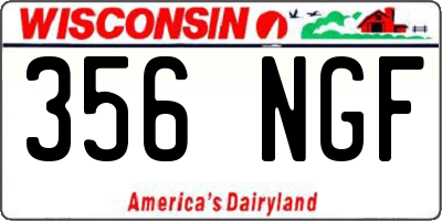WI license plate 356NGF