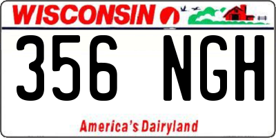 WI license plate 356NGH