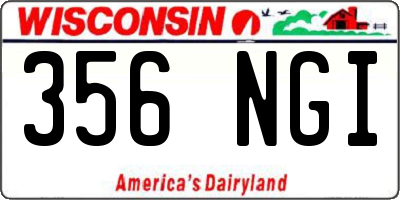 WI license plate 356NGI