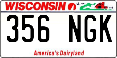 WI license plate 356NGK