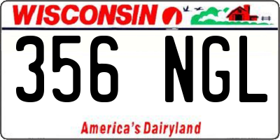 WI license plate 356NGL