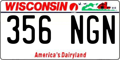 WI license plate 356NGN