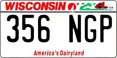 WI license plate 356NGP