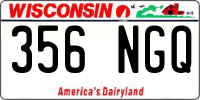 WI license plate 356NGQ